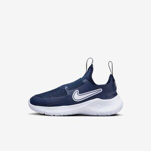 Nike Flex Runner 3 Girls' Midnight Navy White Preschool Running Shoes Size 10.5C